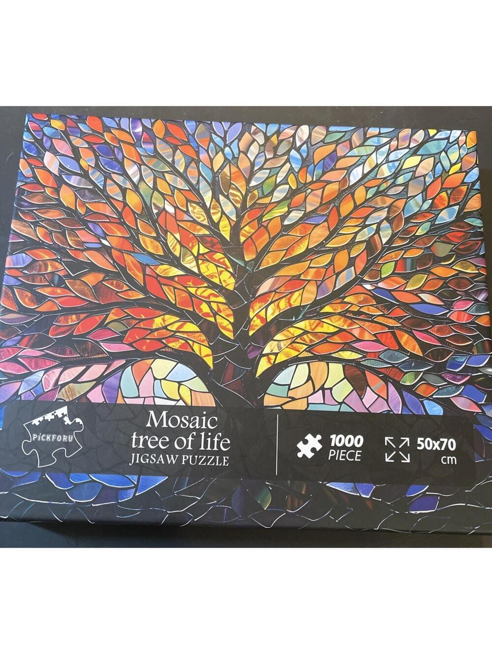 Stained Glass Puzzle Tree of Life Puzzles for Adults 1000 Pieces, Impossible ...